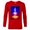 New Red, variant on Marvel Studios The Marvels Monica Captain Marvel Ms. Marvel - Long Sleeve T-Shirt for Men - Customized-White