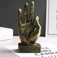 thumbnail image 2 of Pompotops Gesture Finger Model Home Decoration Bar Model Room Desktop Decoration Resin Craft Gift Luxury Clearance, 2 of 2