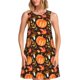 thumbnail image 1 of Fotbe Autumn Pumpkin Vestido de Verano sin Mangas para Mujer – Vestido Midi Línea A, Estilo Camiseta Floral, Vestido Playero Casual y Fluido, 1 of 7