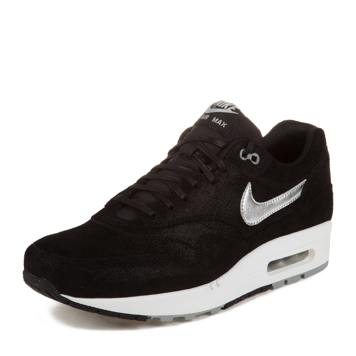 Nike - Nike Womens WMNS Air Max 1 PRM Black/Metallic Silver 454746-002 - Walmart.com - Walmart.com