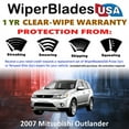 thumbnail image 2 of 2007 Mitsubishi Outlander Beam Wiper Blades Wipers w/1yr Warranty (Set of 3) w/Rear Wiper, 2 of 5