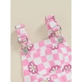 thumbnail image 6 of Musuos Kids Girls Overall Shorts, 6 12 18 24M 3 4Y Plaid Flower Print Rolled Hem Jumpsuit Summer Clothes with Pockets for Casual Daily, 6 of 9