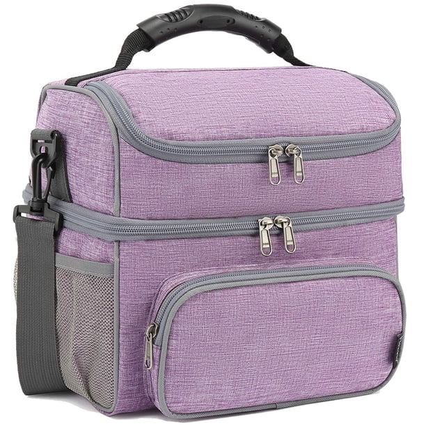 Bolsa Térmica FlowFly de Doble Capa para Almuerzo, Aislante, Morada