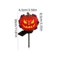 thumbnail image 3 of PYURTEP Halloween Solar Lights Outdoor, LED Light‑Up Pumpkin Stake Lights, Spooky Waterproof Outdoor Solar Lights for Yard Pathway Halloween Decor, 3 of 7
