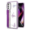thumbnail image 4 of For Apple iPhone 14 Pro Max (6.7") Butterflies Design Bling Glitter Shockproof Hybrid TPU Frame and Hard Back Slim Phone Case Cover by Xpression - ButterFly Purple, 4 of 6