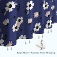 thumbnail image 6 of Pioneer Flower Floral Print Pattern Shower Curtain 72"x84", Bathroom Decorative Shower Curtain Set with 12 Hooks, Waterproof Washable, 6 of 6