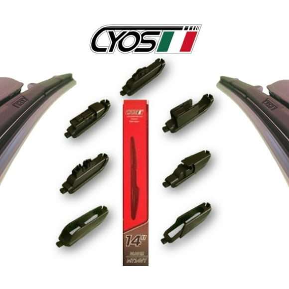 Limpiaparabrisas Trasero 14" Pulgadas Multimarca CYOS Beam Flexible / Banana