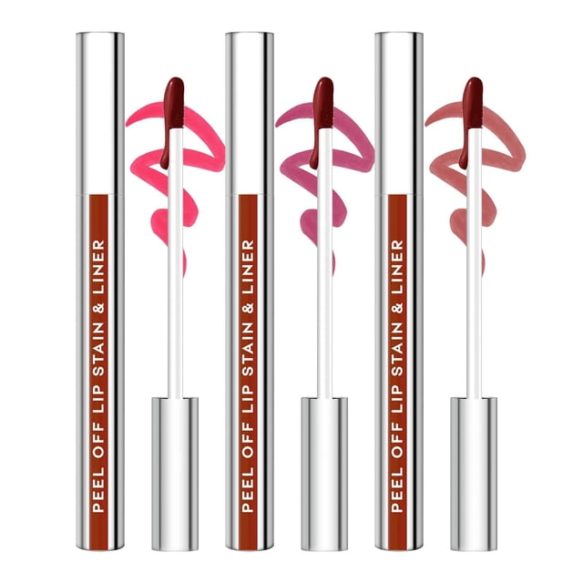 Set de tinte labial JUNECODE de 3 piezas, resistente al agua, acabado mate y peel-off