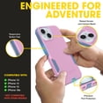 thumbnail image 3 of OtterBox Commuter MagSafe Case for iPhone 17e/16e/15/14/13 – Pink/Blue – Slim, Shockproof, Dual Layer Drop Protection, 3 of 7