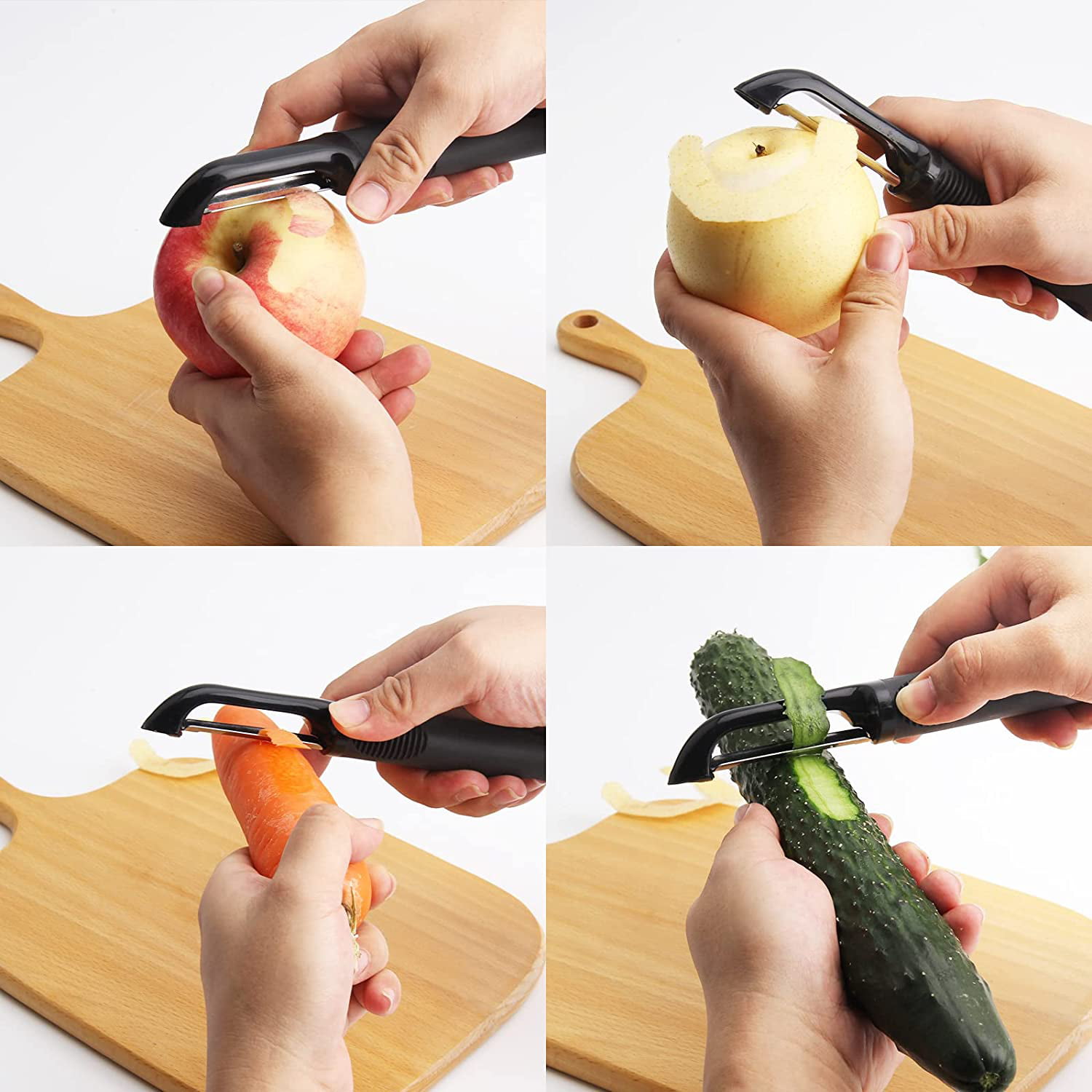 Great Choice Products GCP-HM-78988 2Pcs Swivel Peeler, Vegetable Peeler  Potato Peelers Stainless Steel Peelers For Kitchen Wide Peeler Cocktail  I-Shaped Fruit P…
