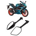 thumbnail image 4 of Handlebar Mirrors, Motorcycle Mirrors Weatherproof Stylish ABS Glass  For T- YZF-R3 YZF-R25 Type 2, 4 of 8