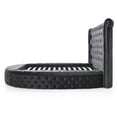 thumbnail image 6 of Elizabeth Upholstered Velvet Round Storage King Size Bed in Black Color, 6 of 6
