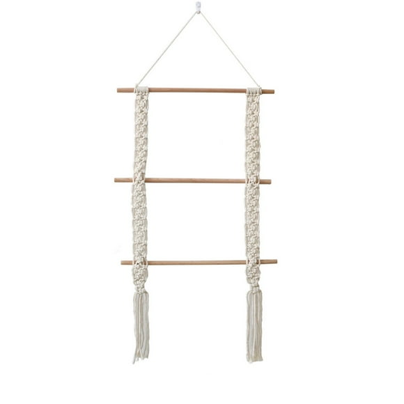 Ladder Hand Towel Rack For Bathroom Blanket Ladders For The Living Room Hanging Blanket Ladder Rustic Decorative Ladder For Blankets Whitewashed Towel Ladder