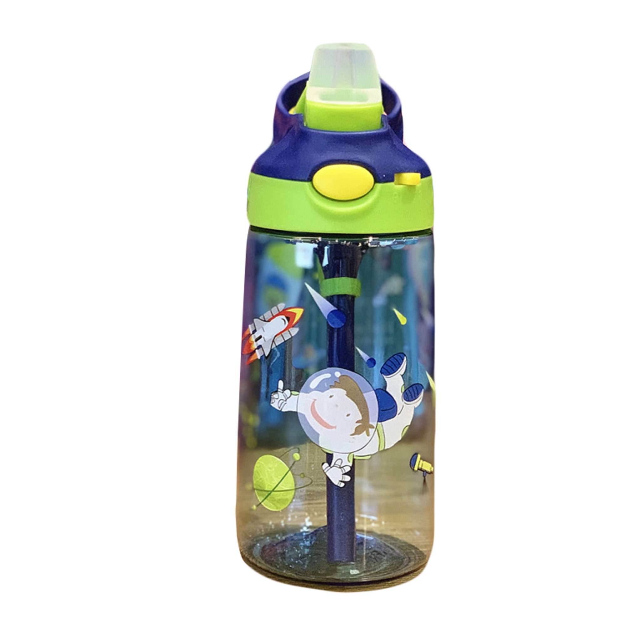 CVLIFE 460ML Children Kids Water Bottle with Straws for School Straw