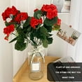 thumbnail image 5 of Morttic 4pcs Artificial Flowers Fake Geraniums for Outdoors 14 Inch Geranium Plants Silk Flowers Uv-Resistant Home Party Decor Artificial Geraniums for Outdoors Silk Flowers Home Decor, 5 of 9