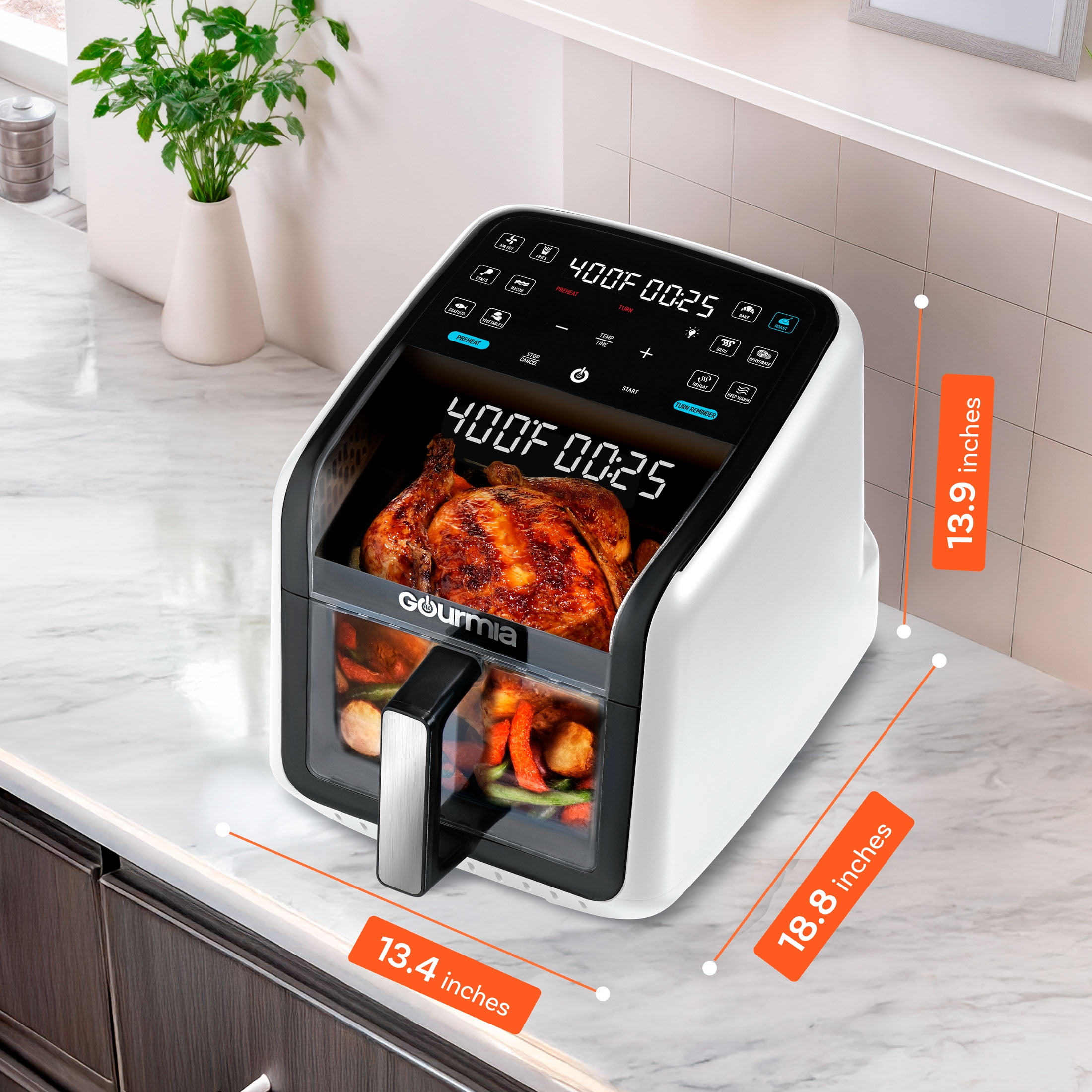 (2回だけ使用)Gourmia 7-QT DIGITAL AIR FRYER Amazon.com: Gourmia Digital Air Fryer – 7 QT, FryForce 360