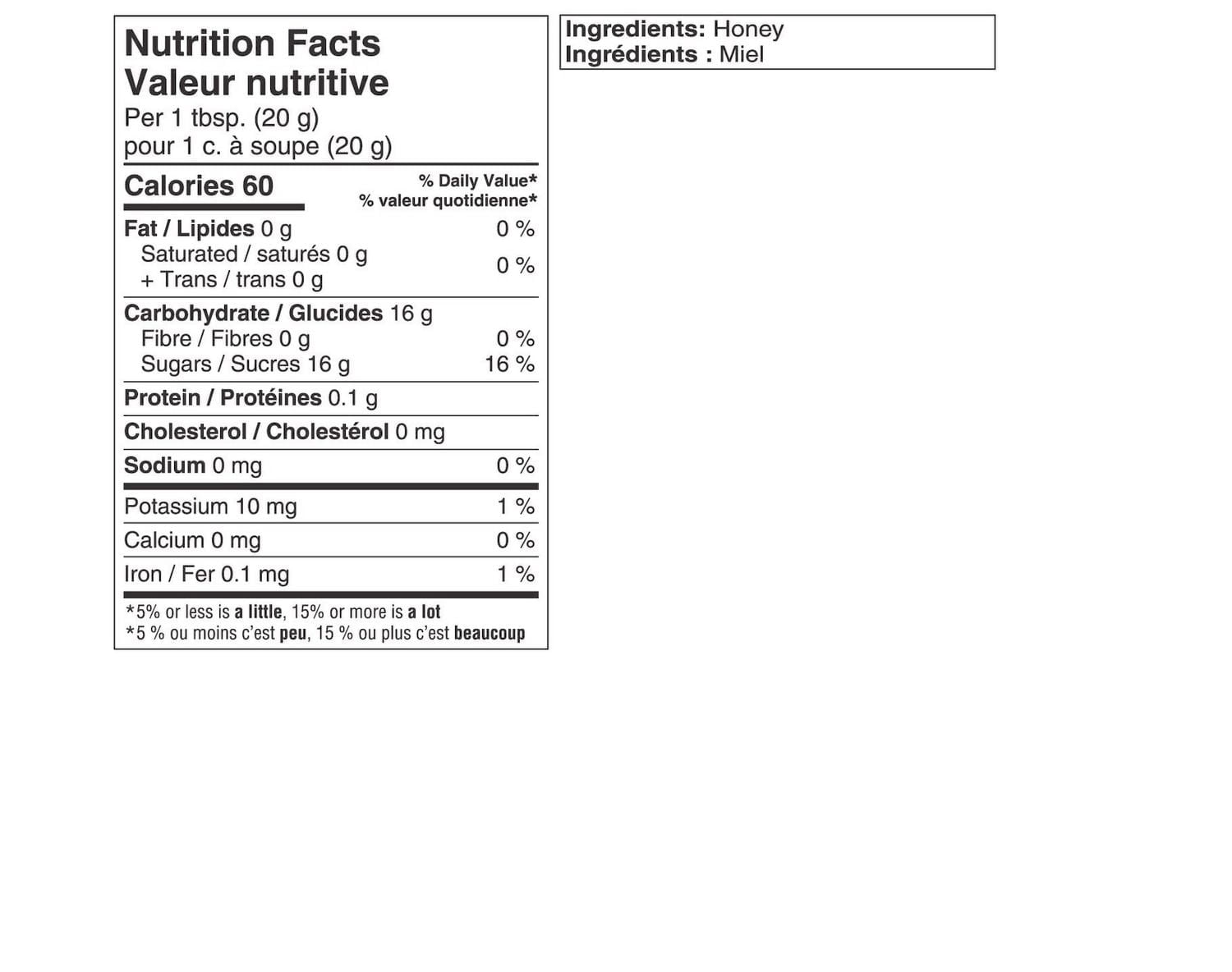 Miel liquide pur Great Value 2 kg