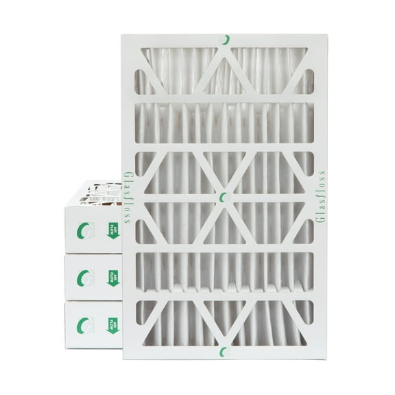 Glasfloss ZL 16x25x4 MERV 10 Pleated AC Furnace Air Filters. Box of 4. Exact Size: 15-1/2 x 24-1/2 x 3-3/4