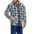 thumbnail image 3 of Zip Up Hoodies for Men - Blue Wave Pattern A Long Sleeve Comfrt Men'S Fashion Hoodies & Sweatshirts, Jackets for Men Hoodies Pullover Clothing Clothes with Pouch, 3 of 5