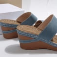 thumbnail image 6 of Mostsola Womens Wedge Sandals Summer Platform Heels Comfortable Slip on Shoes Open Toe Slippers, 6 of 9