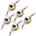 thumbnail image 1 of LED Fishing Lures 5 Pieces Rotating Rings Double Assortment Lighted Fishing Spoons Underwater Flasher, 1 of 8