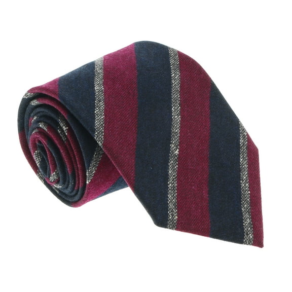 Missoni U5121 Burgundy/Navy Repp 100% Silk Tie for mens