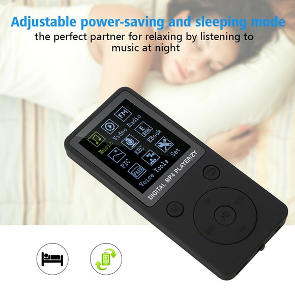 Lecteur MP4, Lecteur MP3 MP4 Numérique Portable Sans Perte pour Musique avec Batterie Intégrée de 180 mAh, Prend en Charge jusqu'à Carte TF de 32 Go