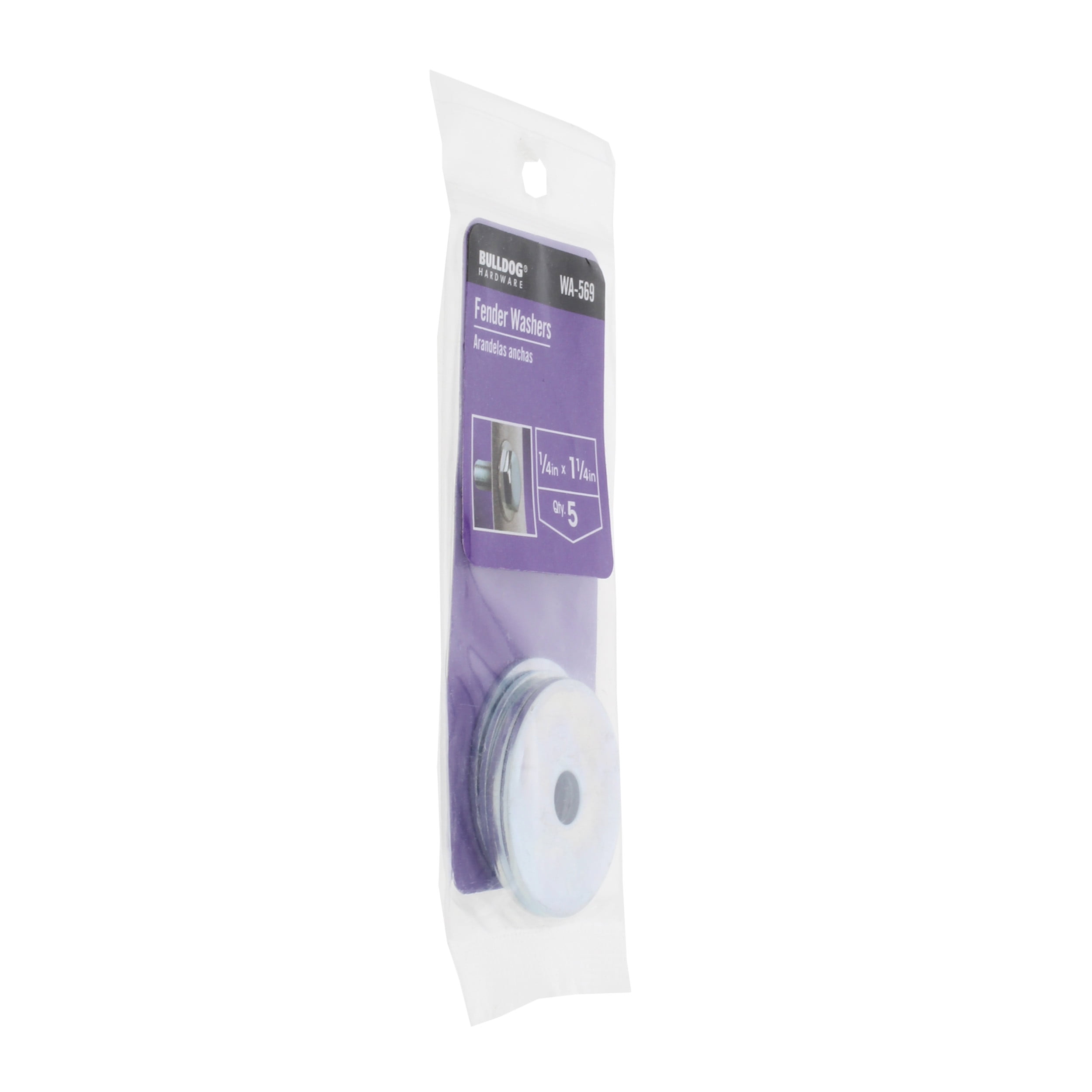 Bulldog Hardware 1/4 in. x 1-1/4 in. Fender Washer, Zinc Plated Steel (5 Pack)