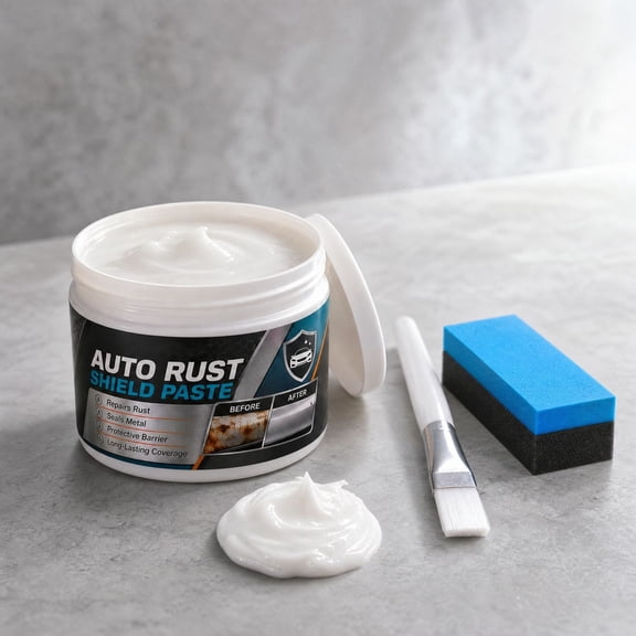Car Rust Repair Paste - 30g Metal Protector with Brush for Underbody, Wheel Hubs, and Auto Decor.