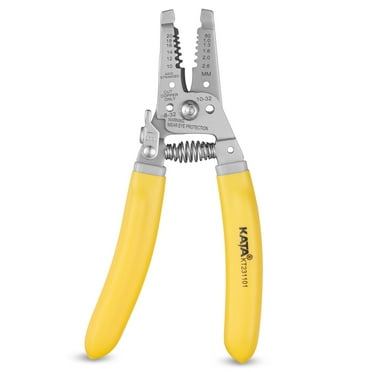 KATA 7 Inch Wire Stripper Wire Cutter, Cutting for 10-18 AWG Solid Wire and 12-20 AWG Stranded Wire, Wire Stripping Crimper Plier Multi-function Hand Tool  for Electrican