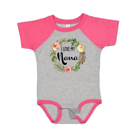 

Inktastic I Love My Nana Flower Wreath Gift Baby Boy or Baby Girl Bodysuit