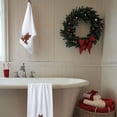 thumbnail image 6 of PONPRNGY 1Pc Winter Hand Towels for Bathroom Christmas theme Hand Towels Embroidered Cotton Soft Absorbent Decor for Holiday Kitchen, 6 of 6