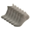 thumbnail image 2 of iHPH7 6 Pairs of Socks Running Socks Athletic Socks Ankle Socks Moisture Wicking Socks Low Cut Socks Gym Socks Workout Socks Gray One Size, 2 of 3