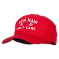 thumbnail image 2 of Gym Hair Don't Care Embroidered Solid Cotton Pro Cap - Red OSFM, 2 of 5