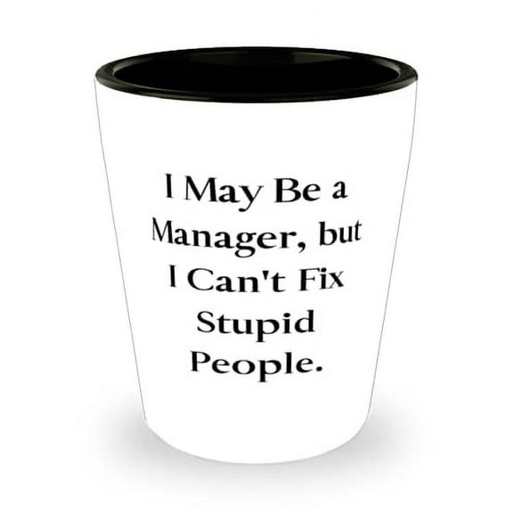 Best Manager Gifts, I May Be a Manager, but I Can't Fix Stupid People, New Christmas Shot Glass Gifts For Coworkers