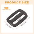 thumbnail image 2 of Uxcell 22 Pcs Dark Gray Plastic Tri-Glide Slider, 1 Inch Slide Clip, Adjustable Webbing Triglides Slider Buckle for Bags, 2 of 7
