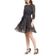 thumbnail image 5 of Vestido Floral de Mujer INSPIRE CHIC con Mangas Fruncidas y Smock M Azul Marino, 5 of 6