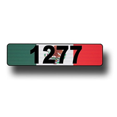 

Mexican Flag Curb Mailbox House Address Plaque Reflective