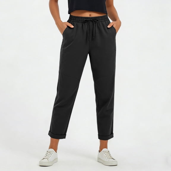 Women's Hight Waist Cargo Pants Baggy Straight Leg Cargo Pants Womens Solid Loose Fits Lightweight Comfy Workout Athletic Outdoor Hiking Camping Pant