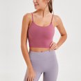 thumbnail image 2 of Camiseta sin mangas de Yoga profesional para mujer, sujetador deportivo acolchado con tirantes finos, camiseta sin mangas para Fitness, deporte y entrenamiento para correr, 2 of 5