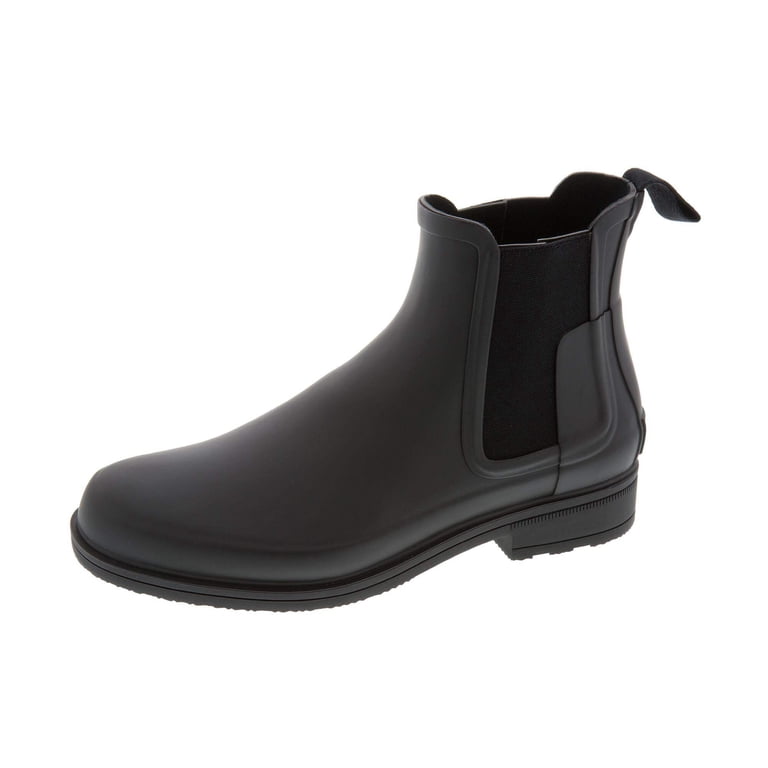 HUNTER M ORG REFINED CHELSEA （BLK） UK9 Amazon.com | Hunter Refined Chelsea Vertical Quilt Boot Black 10 M