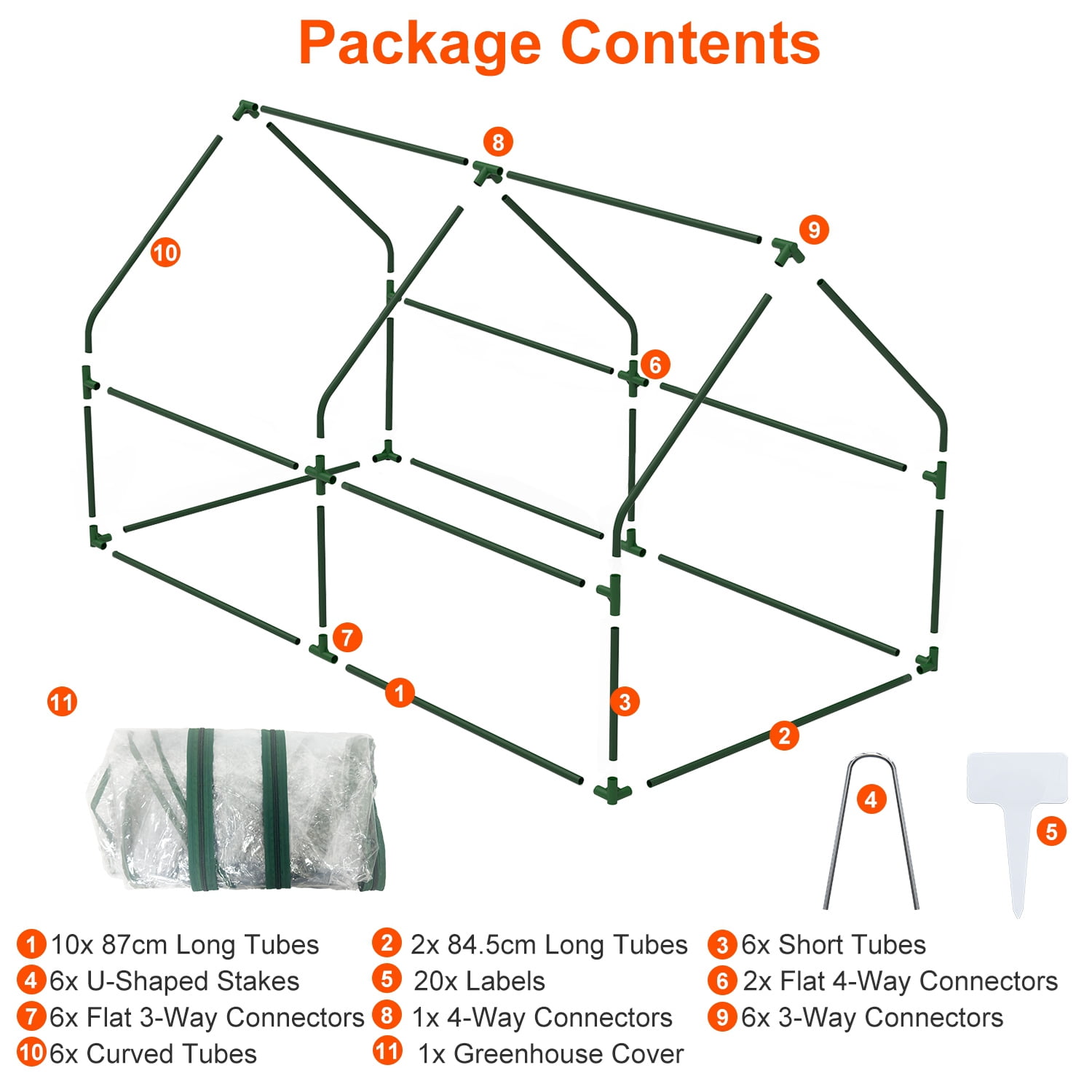 71"x33"x37" Portable Mini Cloche Greenhouse, iMounTEK Waterproof UV-Resistant Hot House for Indoor Outdoor (Clear)
