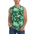 thumbnail image 3 of Uemuo Sea Turtle Pattern Men's Sleeveless T-Shirt,Muscle Athletic Tank Top, Moisture-wicking Quick-dry Breathable Classic Tee Top for Gym Run Outdoor Sports-XX-Large, 3 of 8
