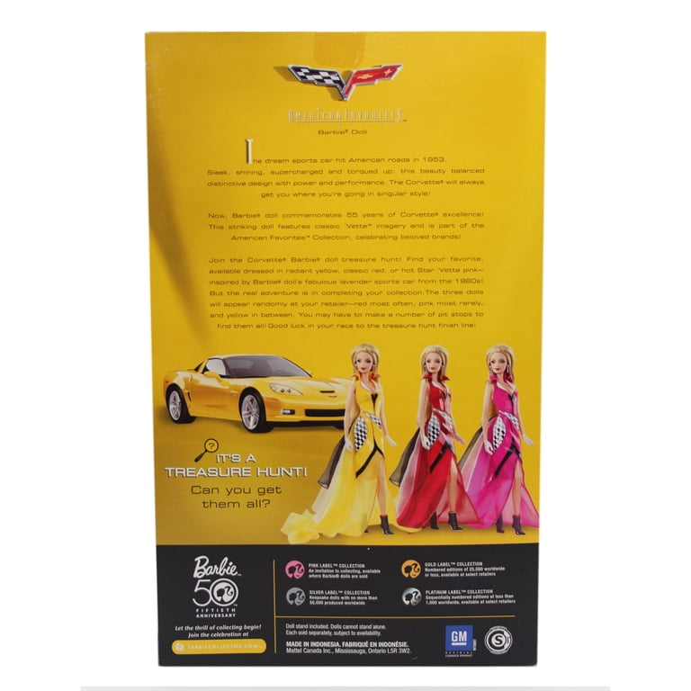 Barbie Corvette Yellow Dress Doll American Favorites Collection