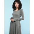 thumbnail image 3 of Made by Johnny Women's Comfy Casual Long Sleeve Flowy Dresses Loose Plain Dress with Pockets XXL HDG, 3 of 6