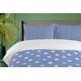 thumbnail image 4 of Ambesonne Floral Duvet Cover Sets, Small Spring Daisies, 2-King, Pale Yellow Violet Blue, 4 of 7