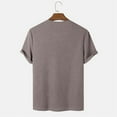 thumbnail image 6 of PNTUTB Men's Solid Color Waffle Weave Textured Breathable Casual Round Neck Short Sleeve T Shirts, 6 of 6