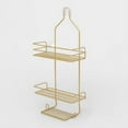 thumbnail image 3 of Metal Over The Shower Storage Brass - Bathroom Organizer, Gold Tone, 20" High, 10" Long, 3 of 3