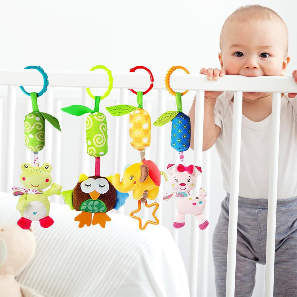 Infant Wooden Activity Play Gym Toy Animal Teether Baby Pram Sensory Toy LA 