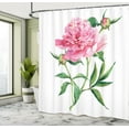 thumbnail image 5 of Ambesonne Nature Shower Curtain, Vintage Peony, 69"Wx75"L, Pink White Green, 5 of 5